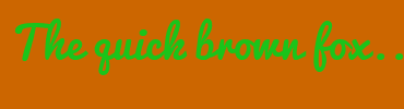 Image with Font Color 1AC41A and Background Color CC6600